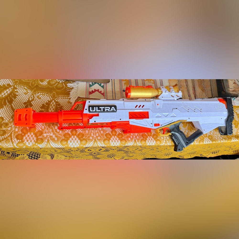 Nerf Ultra Pharaoh 35" White Blaster Gun Only.